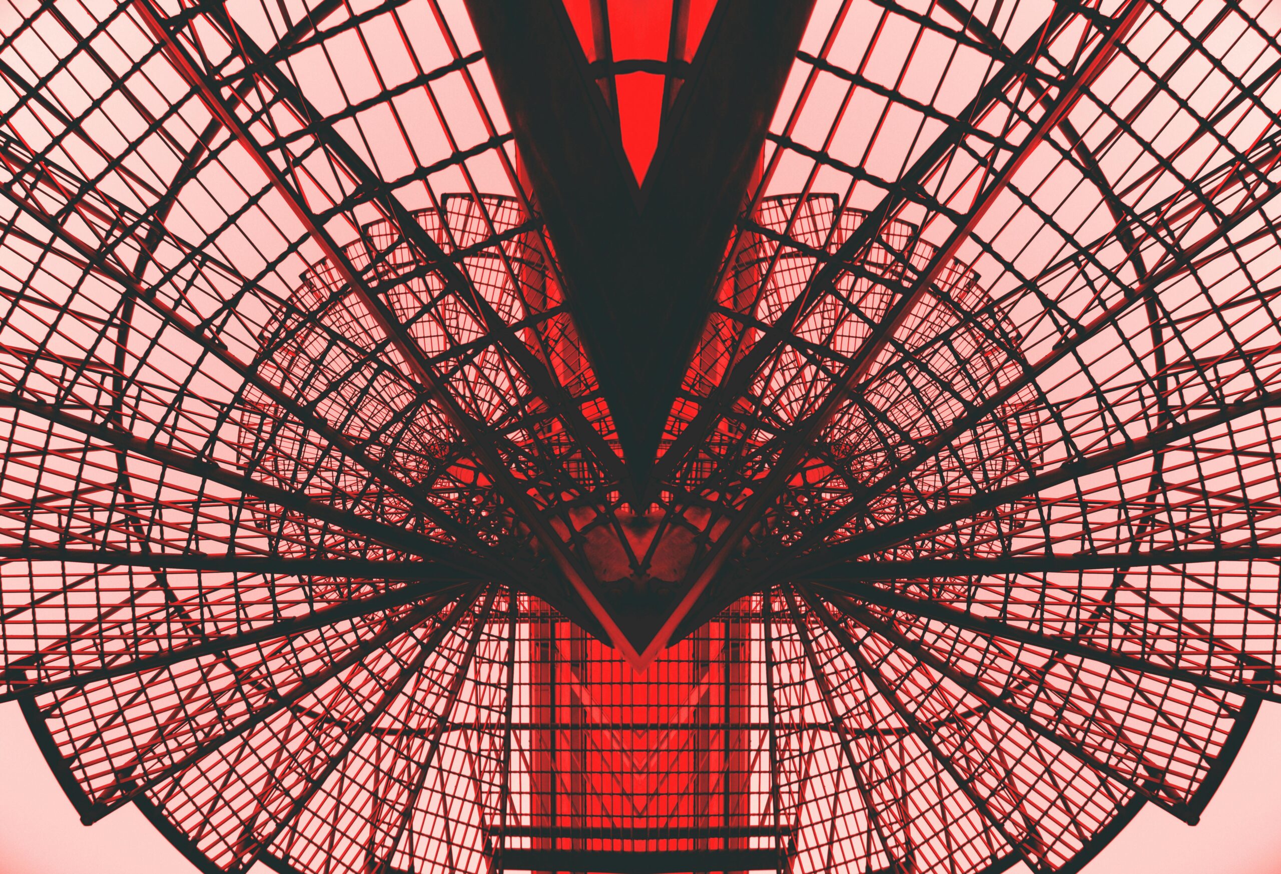 Low-angle Photography of Red Metal Tower